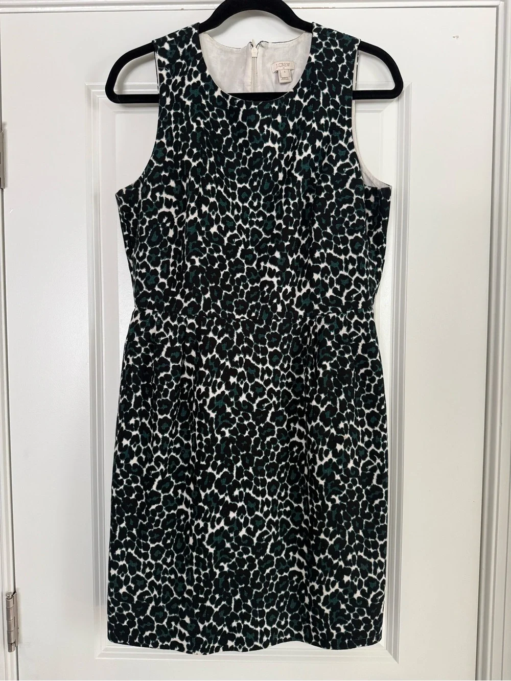 J. Crew Leopard Jacquard Sheath Dress